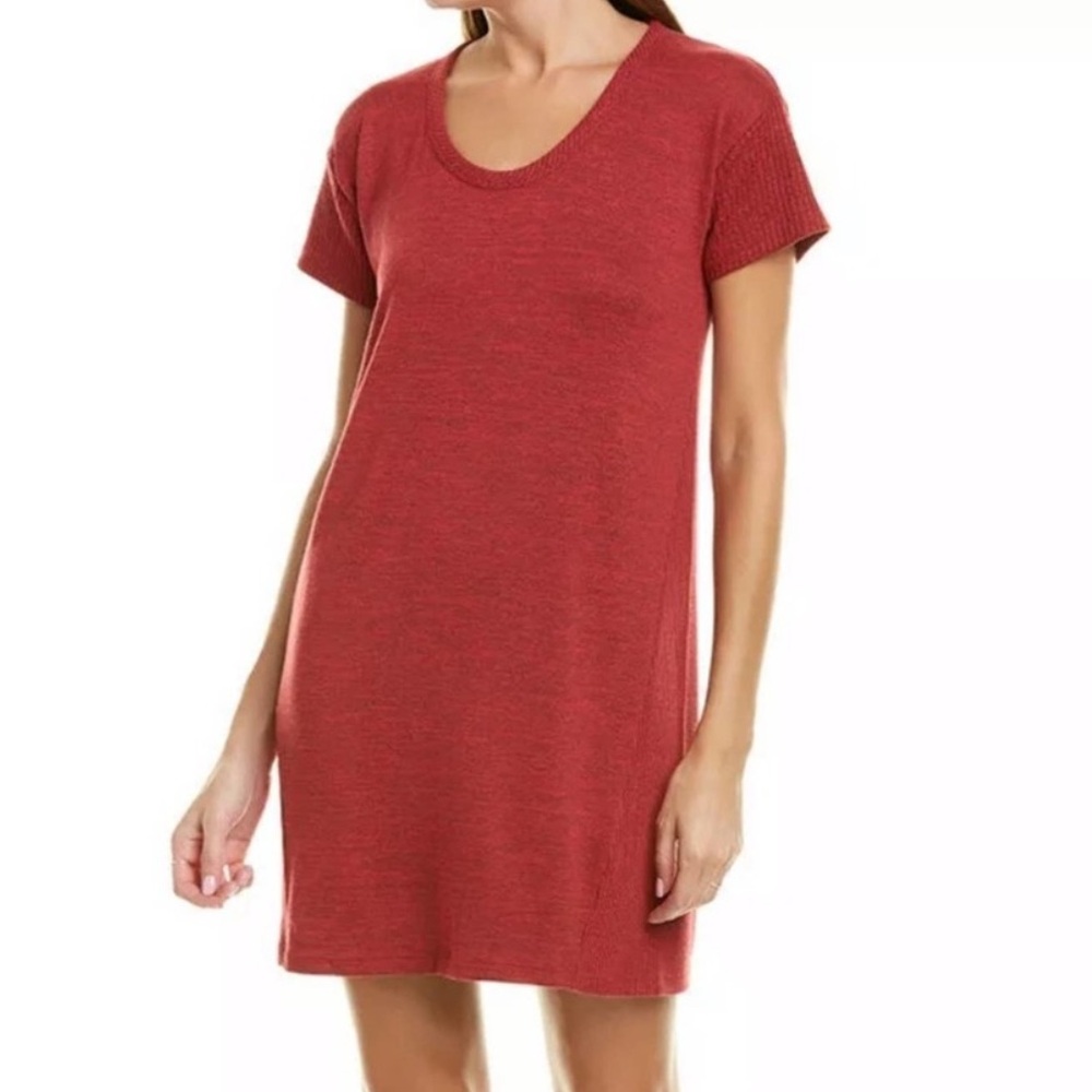 RAG & BONE Cranberry Clara Torqued Tee Dress